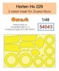 Omask 54043 Horten Ho 229 double-sided mask (for Zoukei Mura) 1/48